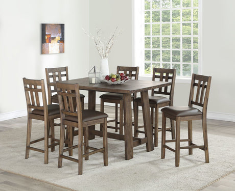 Saranac Mocha 5-Piece Counter Height Dining Set from Steve Silver - Luna Furniture