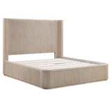Henry Reeded Queen Bed, Tan Finish from Steve Silver - Luna Furniture
