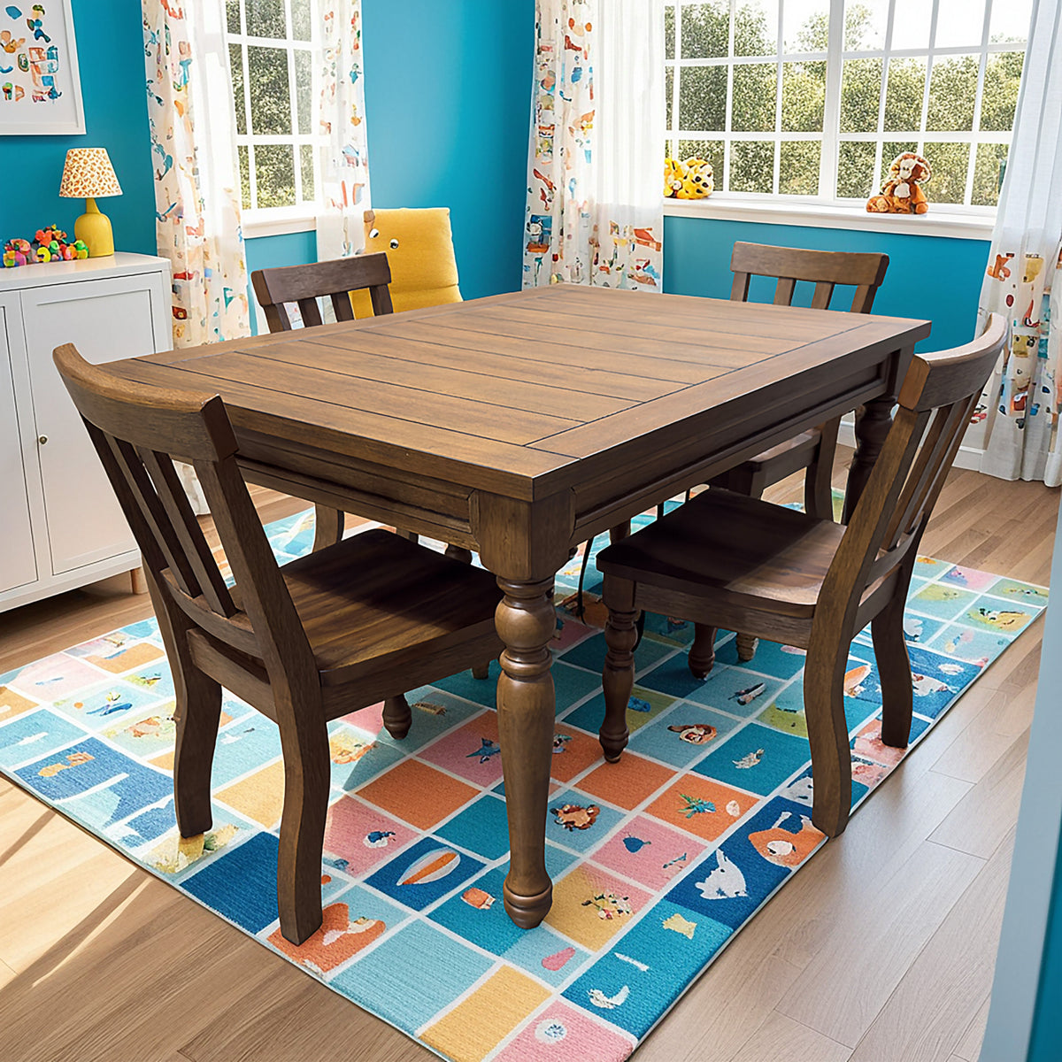 Joanna Mocha 5-Piece Kids Dining Set from Steve Silver - Luna Furniture