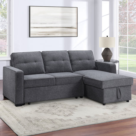 Noah Convertible Sleeper Loveseat, Gray from Steve Silver - Luna Furniture