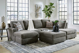 O'Phannon Putty 2-Piece Sectional with Ottoman from Ashley - Luna Furniture