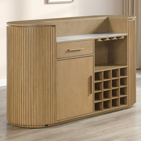 Colvin Toffee Reeded Bar from Steve Silver - Luna Furniture