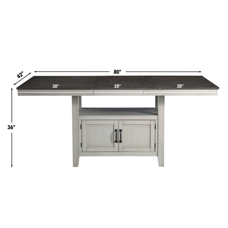 Hyland 80-inch Counter Table w/20-inch Leaf from Steve Silver - Luna Furniture