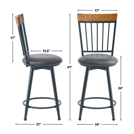Tyler Swivel 24-inch Counter Stool from Steve Silver - Luna Furniture