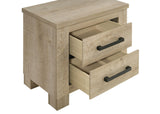 Oakglen Weathered Oak 2-Drawer Nightstand from Coaster - Luna Furniture