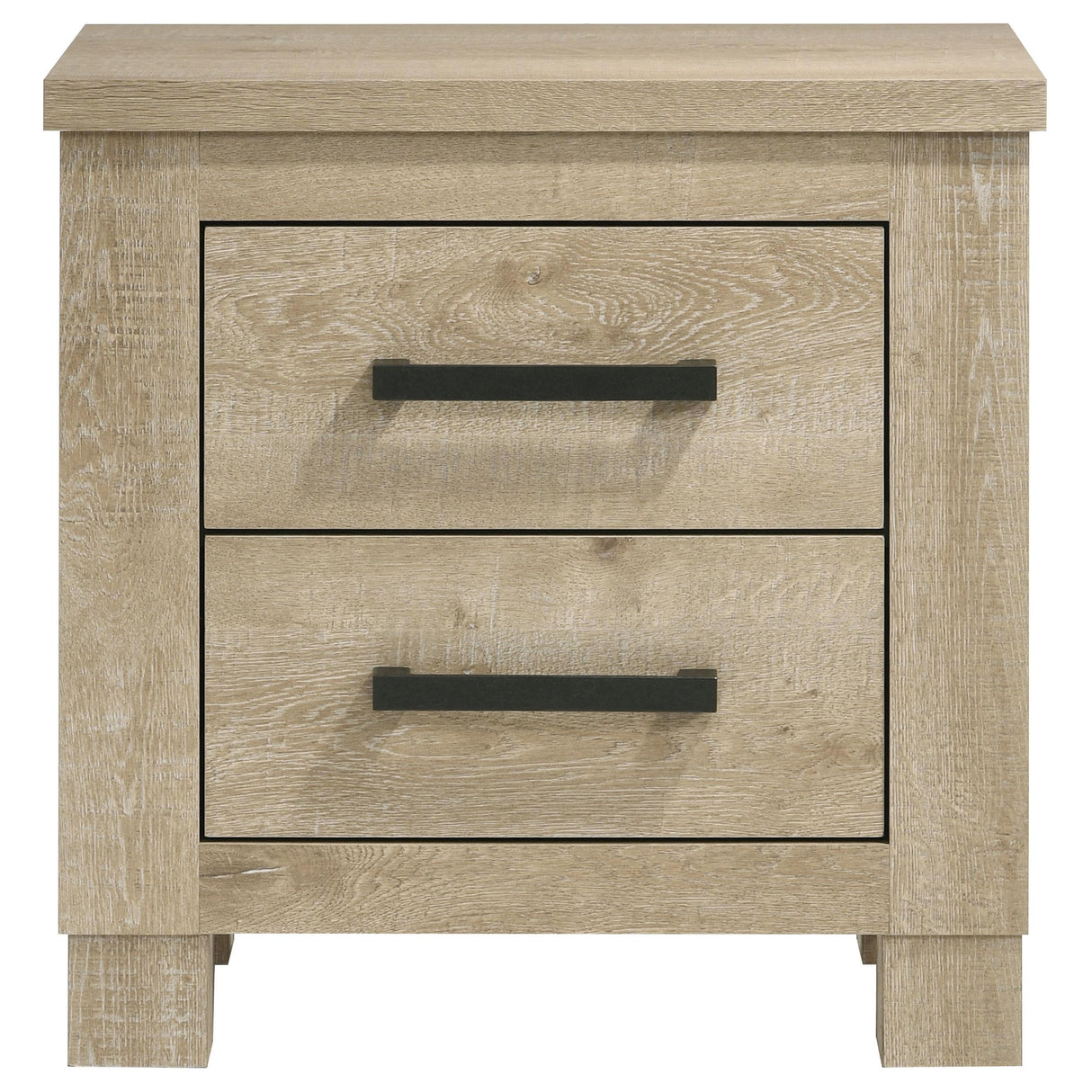 Oakglen Weathered Oak 2-Drawer Nightstand from Coaster - Luna Furniture