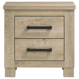 Oakglen Weathered Oak 2-Drawer Nightstand from Coaster - Luna Furniture