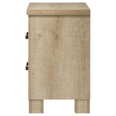 Oakglen Weathered Oak 2-Drawer Nightstand from Coaster - Luna Furniture