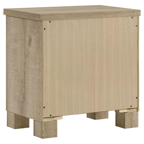 Oakglen Weathered Oak 2-Drawer Nightstand from Coaster - Luna Furniture