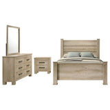 Oakglen Weathered Oak 4-piece Eastern King Bedroom Set from Coaster - Luna Furniture