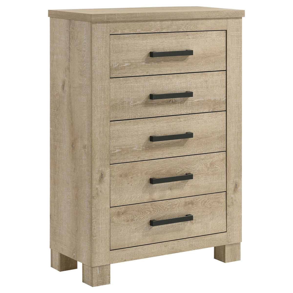 Oakglen Weathered Oak 5-piece Eastern King Bedroom Set from Coaster - Luna Furniture