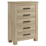Oakglen Weathered Oak 5-piece Eastern King Bedroom Set from Coaster - Luna Furniture