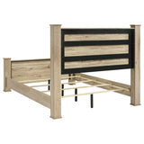 Oakglen Weathered Oak 55-inch Eastern King Panel Bed from Coaster - Luna Furniture