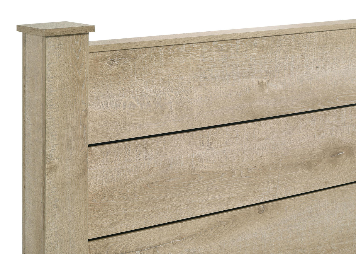 Oakglen Weathered Oak 55-inch Queen Panel Bed from Coaster - Luna Furniture