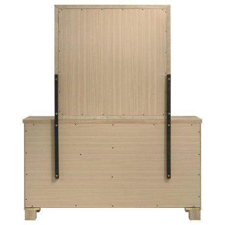 Oakglen Weathered Oak 6-Drawer Bedroom Dresser and Mirror from Coaster - Luna Furniture