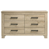 Oakglen Weathered Oak 6-Drawer Bedroom Dresser from Coaster - Luna Furniture