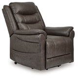 Oatman Umber Power Lift Recliner from Ashley - Luna Furniture