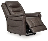 Oatman Umber Power Lift Recliner from Ashley - Luna Furniture