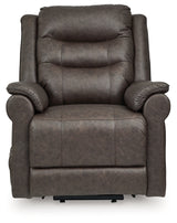 Oatman Umber Power Lift Recliner from Ashley - Luna Furniture
