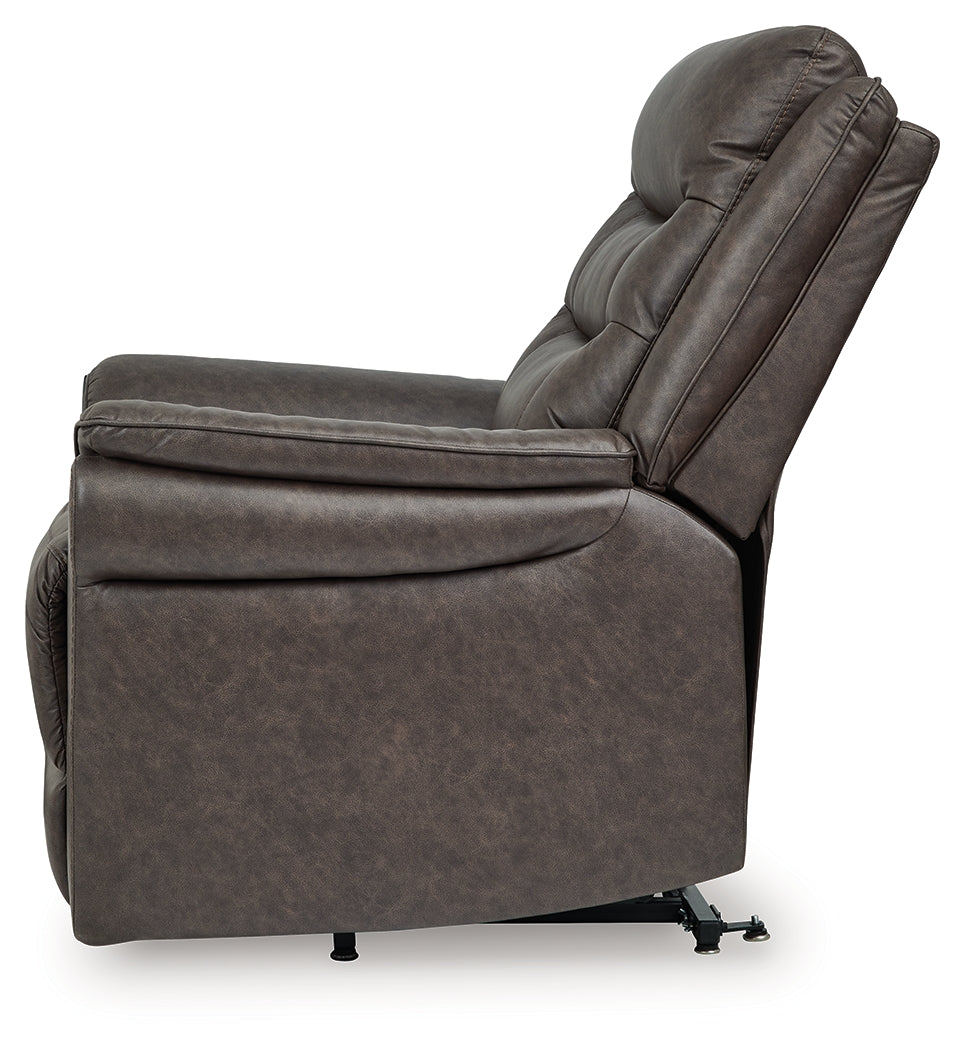Oatman Umber Power Lift Recliner from Ashley - Luna Furniture