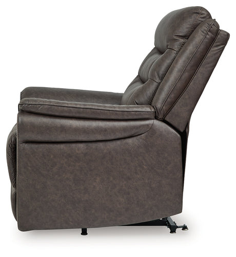 Oatman Umber Power Lift Recliner from Ashley - Luna Furniture