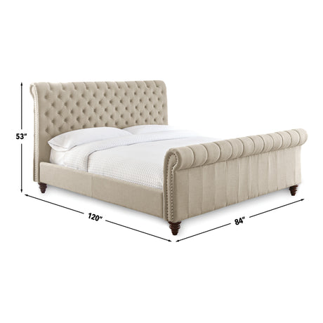 Swanson King Bed, Sand from Steve Silver - Luna Furniture