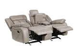Tyson Gray Reclining Glider Console Loveseat from Steve Silver - Luna Furniture