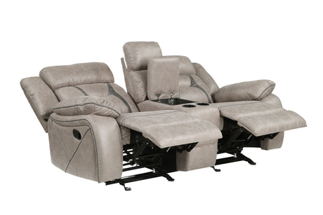 Tyson Gray Reclining Glider Console Loveseat from Steve Silver - Luna Furniture