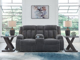 Observation Steel Power Reclining Loveseat with Console from Ashley - Luna Furniture