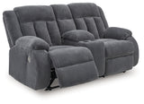 Observation Steel Power Reclining Loveseat with Console from Ashley - Luna Furniture