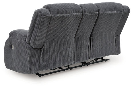 Observation Steel Power Reclining Loveseat with Console from Ashley - Luna Furniture