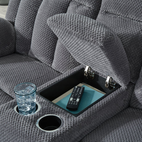 Observation Steel Power Reclining Loveseat with Console from Ashley - Luna Furniture