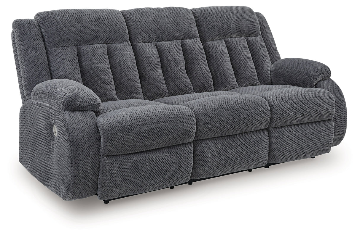Observation Steel Power Reclining Sofa with Drop Down Table from Ashley - Luna Furniture