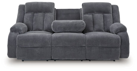 Observation Steel Power Reclining Sofa with Drop Down Table from Ashley - Luna Furniture