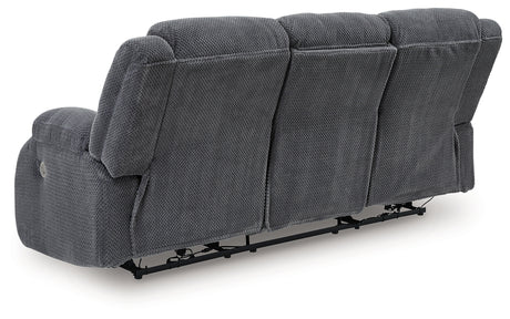 Observation Steel Power Reclining Sofa with Drop Down Table from Ashley - Luna Furniture