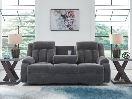 Observation Steel Power Reclining Sofa with Drop Down Table from Ashley - Luna Furniture
