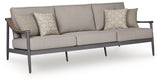 Ocean Beach Gray Outdoor Sofa with Cushion from Ashley - Luna Furniture