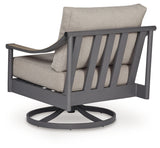 Ocean Beach Outdoor Sofa with 2 Lounge Chairs in Gray from Ashley - Luna Furniture