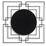 Oceanal Black/Gold Finish Accent Mirror from Ashley - Luna Furniture
