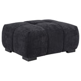 Octavia Black Fabric Rectangular Upholstered Ottoman from Coaster - Luna Furniture