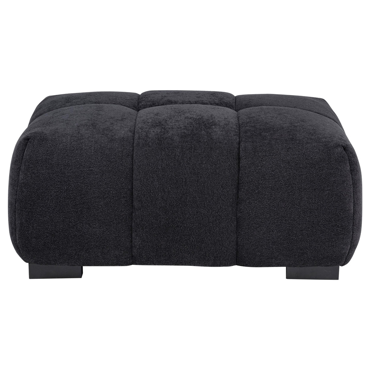 Octavia Black Fabric Rectangular Upholstered Ottoman from Coaster - Luna Furniture