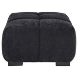 Octavia Black Fabric Rectangular Upholstered Ottoman from Coaster - Luna Furniture