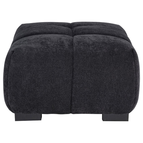 Octavia Black Fabric Rectangular Upholstered Ottoman from Coaster - Luna Furniture