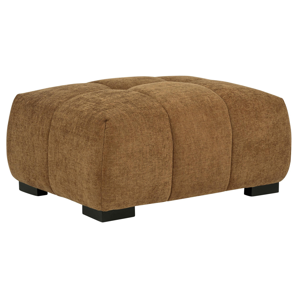 Octavia Amber Fabric Upholstered Rectangular Ottoman from Coaster - Luna Furniture