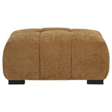 Octavia Amber Fabric Upholstered Rectangular Ottoman from Coaster - Luna Furniture