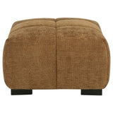 Octavia Amber Fabric Upholstered Rectangular Ottoman from Coaster - Luna Furniture