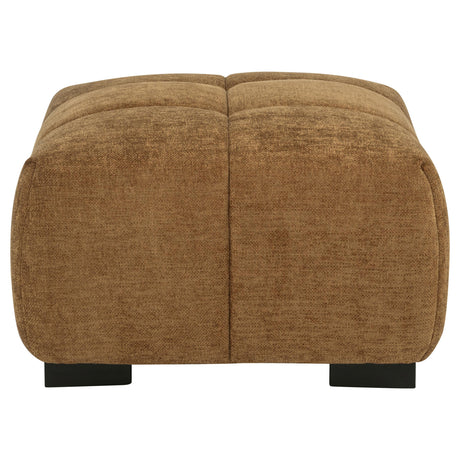 Octavia Amber Fabric Upholstered Rectangular Ottoman from Coaster - Luna Furniture