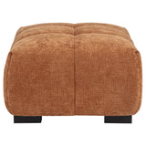 Octavia Orange Fabric Upholstered Rectangular Ottoman from Coaster - Luna Furniture