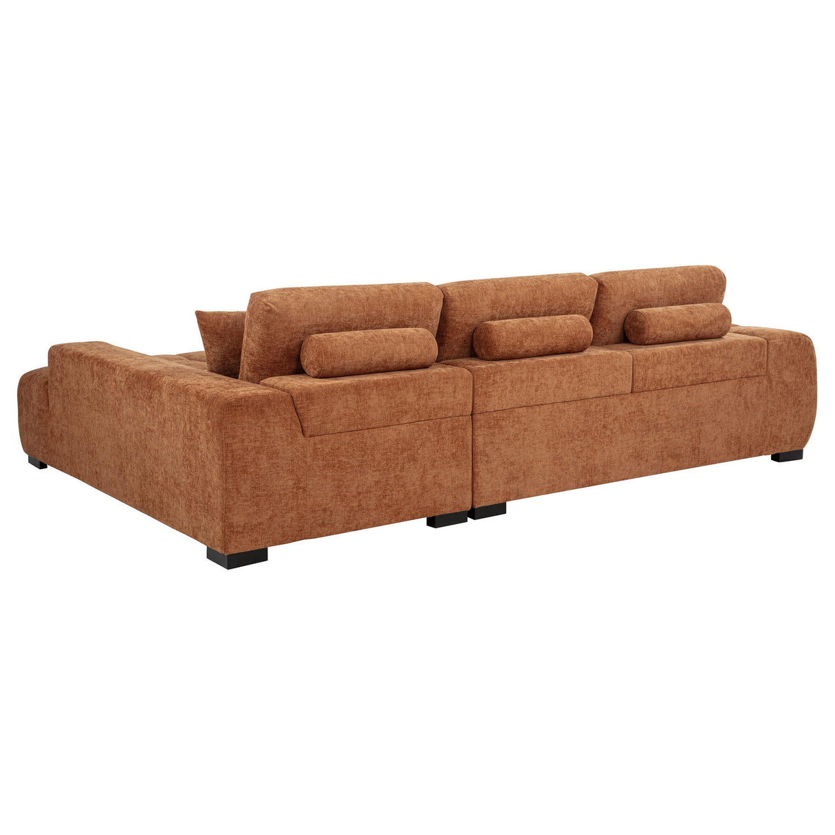 Octavia Orange Fabric Upholstered Sectional Chaise Sofa from Coaster - Luna Furniture