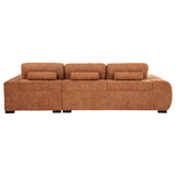 Octavia Orange Fabric Upholstered Sectional Chaise Sofa from Coaster - Luna Furniture